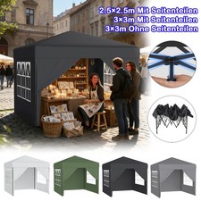 Pavillon 2.5x2.5m/ 3x3m Festzelt Faltpavillon Gartenzelt Wasserdicht Partyzelt