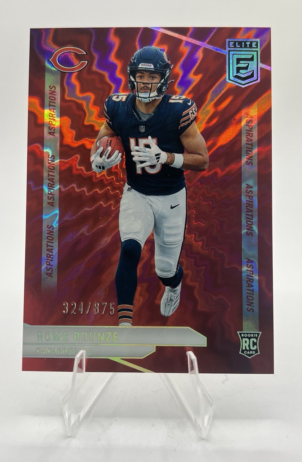 2024 Donruss Elite #103 Rome Odunze Aspirations Red Shimmer #/875