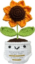 Positive Crochet Sunflowers - Sometimes You Forget You're Awesome - Inspirationa