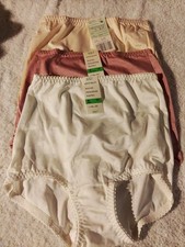 3 Pair-Bali "Something Else" Brief Panties Sz 6, 85 Antron III Nylon 15 Lycra