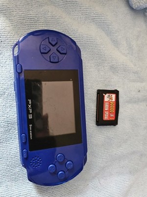 PX-P3 Slim Station Blue Handheld Game Console 990000 in 1 Cartridge Untested