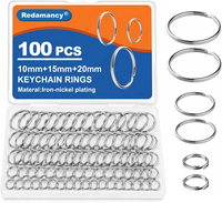 Redamancy 100 StüCk SchlüSselringe (10Mm/15Mm/20Mm), SchlüSselring Metall Rund S