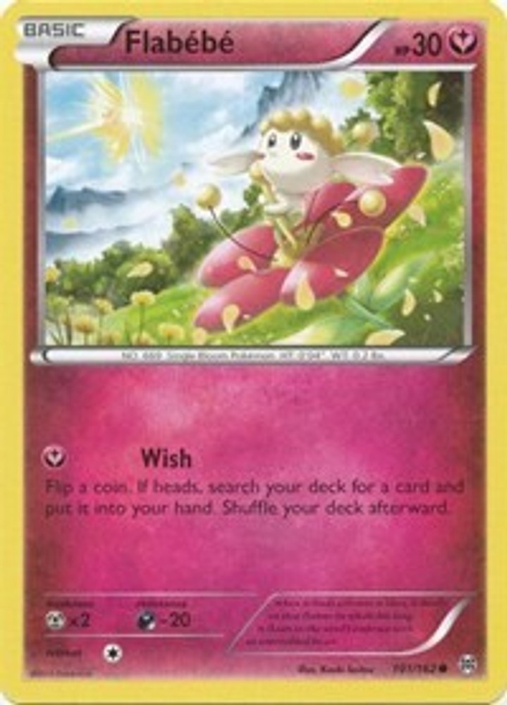 Flabebe (101/162) Reverse Holofoil Common NM BKT XY - BREAKthrough Pokemon TCG
