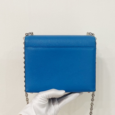Hermes Verrou Chevre Mysore Chain Shoulder Bag Crossbody Blue