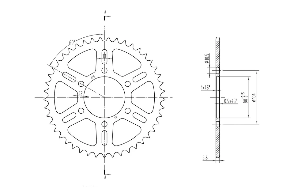 For Kawasaki Vulcan S 2017 BikeMaster 965149 520 Series Rear Sprocket - Image 2 of 2