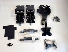 Heavy Duty Gate Hinge  Latch Hardware Kit Black Steel Adjustable Fence Gate Set