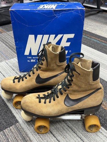 Vintage 70's NIKE Roller Skates Suede RC SPORTS w/Original Box SUNLITE RC Sports