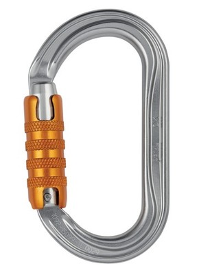 Triact Lock Grey Oval Carabiner Lightweight Aluminum For Pulleys Ascenders