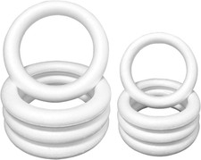 8 Pcs 8  12 Inch Foam Wreath Forms, Foam Rings for Home Front Door, Christmas