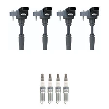Denso 4 Ignition Coil 4 NGK Ruthenium Spark Plugs Kit For Camaro Equinox 2.0 L4
