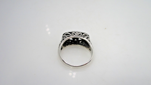 ATI Scroll Small  Oval Sterling Silver Ring size 6 Bali Style Indonesia - Picture 5 of 7