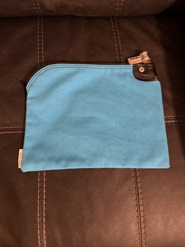 Made in USA CARDINALE Borsa da Banco con Chiusura Tela Sicurezza con Chiave (BLU) - Foto 4 di 8