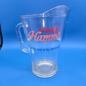 HAMMS BEER GLASS PITCHER FROM THE LAND OF SKY BLUE WATERS VINTAGE