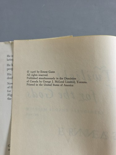 Götterdämmerung von Ernest Gann Buch Club Edition 1950 mit Schutzumschlag - Bild 2 von 4