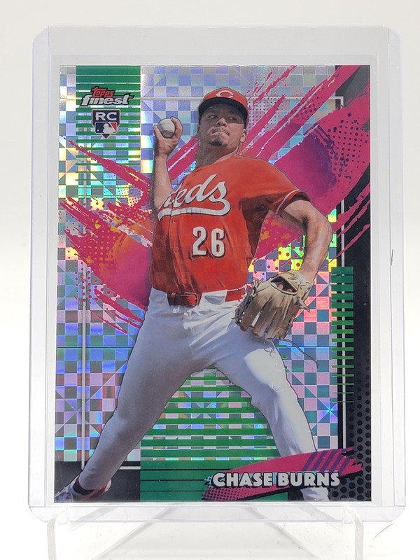 CHASE BURNS 2026 TOPPS FINEST RARE ROOKIE X-FRACTOR #263 BASEBALL REDS Q3967
