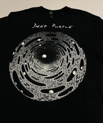 Deep Purple UK Music Rock Band Black Graphic T-Shirt XL Tour Album Vinyl Concert
