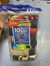 Hanes Boys Boxer Briefs Tagless S 6-7 10pk Multicolor Camouflage