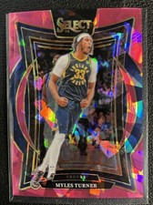 2024-25 Panini Select - Concourse Myles Turner #4 Purple Cracked Ice Prizm /99