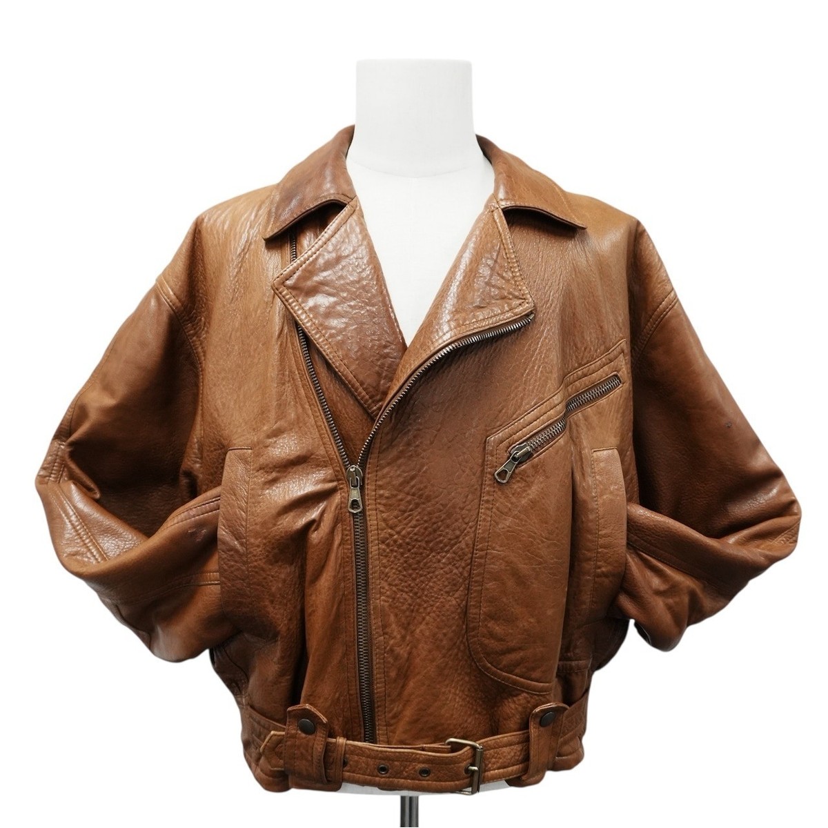 90s GIORGIO ARMANI LAMB LEATHER RIDERS JACKET Size:40 VINTAGE