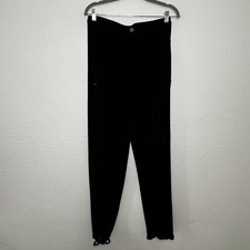 Chico's Travelers Slinky Black Pants Adjustable Jogger Women  s Size Medium - 1