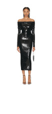 ALEXANDRE VAUTHIER Couture Edit Dress Black Sequin Size 36 US Small NWT $1,380
