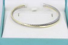 David Yurman Crossover Bracelet in Silver & Gold, 6-3/4