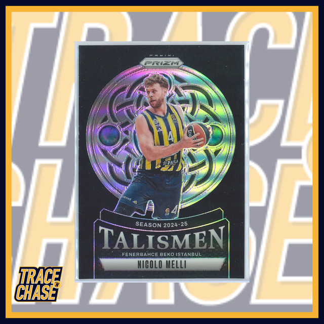 2024-25 Panini Prizm Euroleague Basketball Nicolo Melli Talismen Black 1/1 #7
