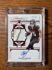 2022 Panini Flawless Drake London # SG-DL Signature Gloves 10/10 [item 0125]
