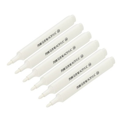 Acrylic Paint Marker Pens, 6Pcs Acrylic Paint Pens Art Marker Pen, White