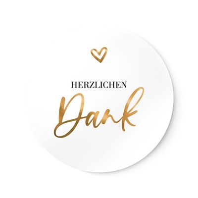 Aufkleber Herzlichen Dank Rundes Etikett Danksagung 3cm 4cm Dankeschön NORDEULE 