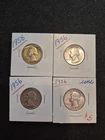 4 Nice Vintage 1956 Silver Washington Quarter Dollar Coins