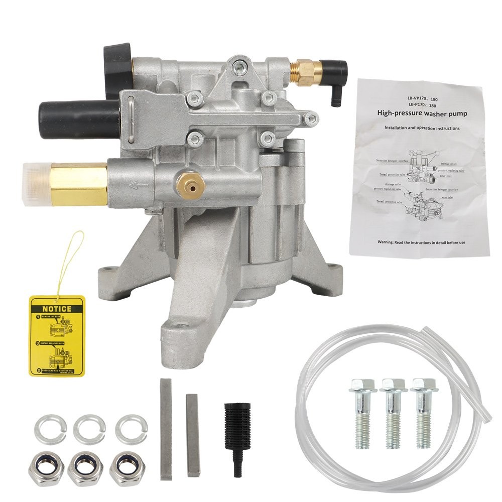 2700 PSI Universal Power Pressure Washer Pump 2.4 GPM Flow Rating 7/8" Shaft