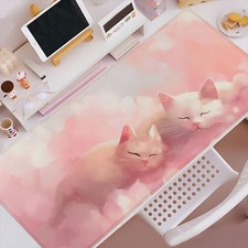40 90cm Large Cat-Themed Gaming Mouse Pad Compatible for PCLaptop - Plush Desk w