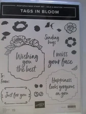 Stampin' Up Tags in Bloom stamp set; hugs, miss your face
