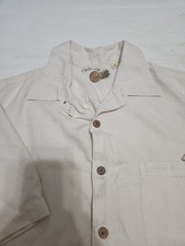 Carribean Pineapple Hawaiian Shirt Cotton Silk Blend Size XL