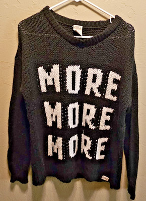 Victoria s Secret PINK Black Oversized Sweater Medium    More More More 