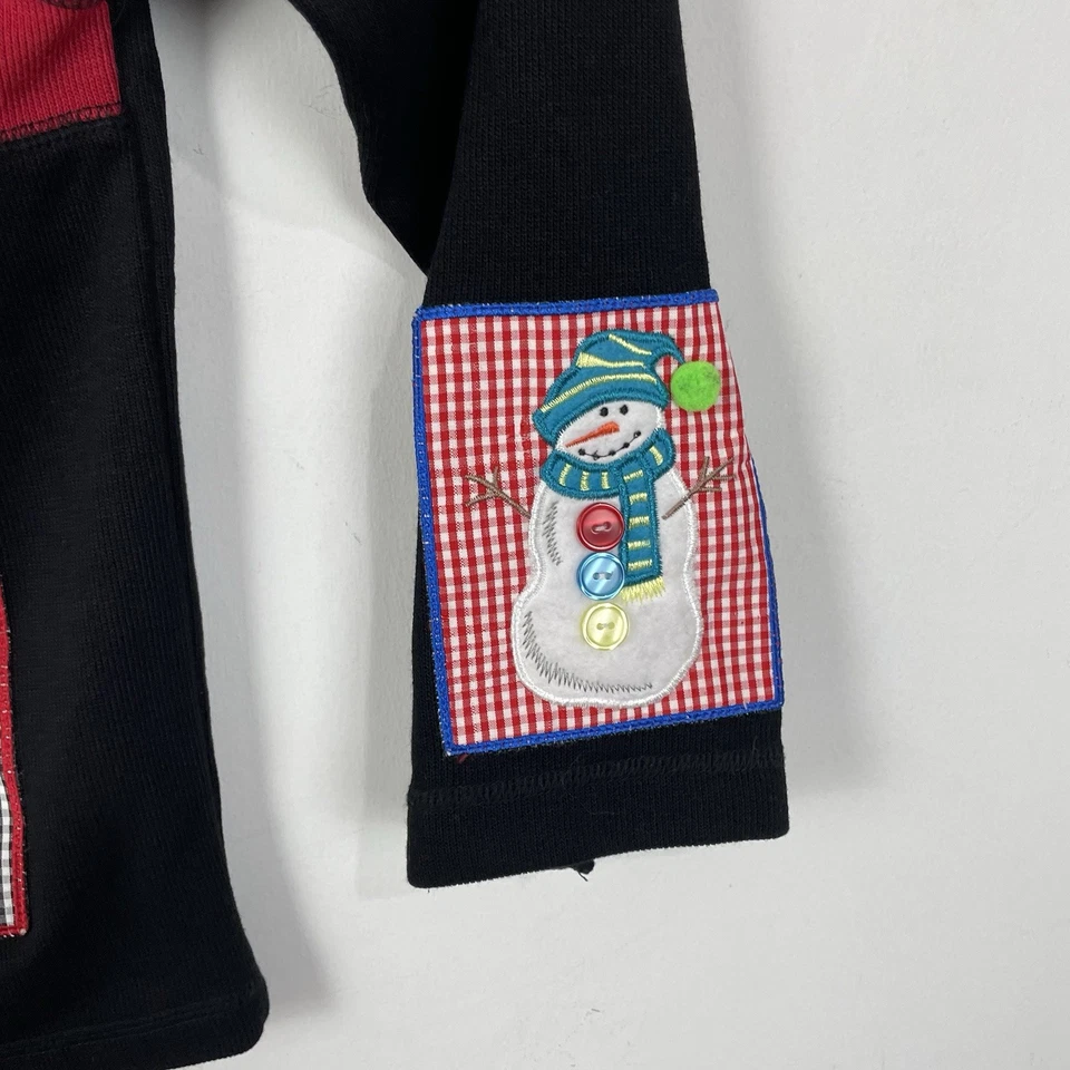 Cárdigan Suéter Vintage Onque Informal Para Mujer Navidad Talla Mediana Árbol Santa Foto 2 de 4