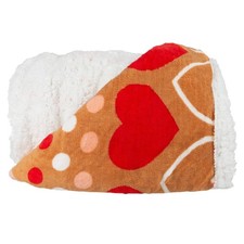 Reversible Fleece Blanket - 50-Inch x 60-Inch Machine-Washable Sherpa Throw w...