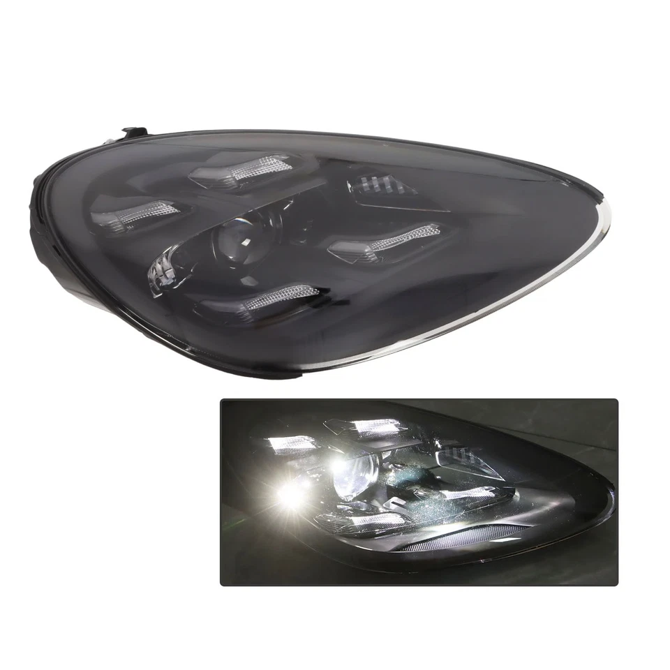 Pair Headlights For Porsche Cayenne 2011-2014 LED Front Head Lamps Assembly Foto 2 de 4
