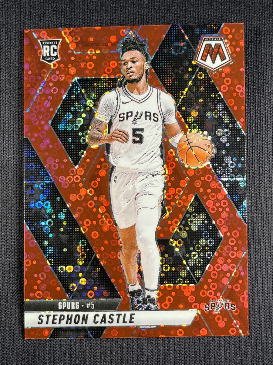 2024-25 Panini Mosaic Fast Break Stephon Castle #236 Red Disco Rookie RC /99