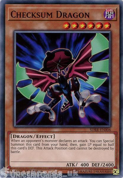 SDRR-EN006 Checksum Dragon 1st Edition Mint YuGiOh Card
