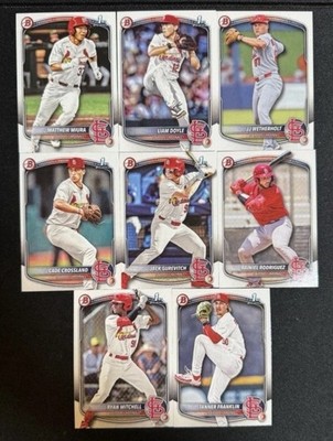2025 Bowman Draft St. Louis Cardinals Team Set - Liam Doyle 1st RC JJ Wetherholt