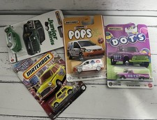 Matchbox Candy Theme Diecast Lot of 4 Mini Cooper VW Caddy Nissan Junior Van