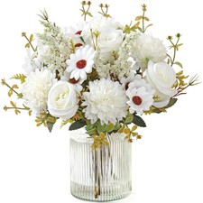 Artificial Flowers Like Real Artificial Bouquet 2 Packs Silk Artificial Roses...