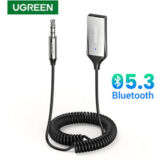 UGREEN Bluetooth Aux Adapter, Car Aux Bluetooth 6.0 Receiver USB Audio Adaptor
