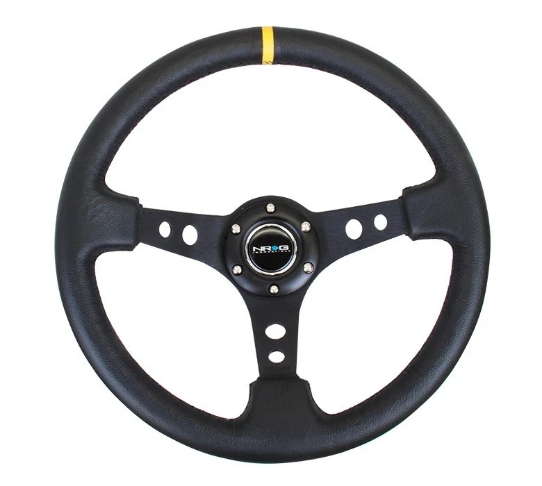 Nrg Innovation RST-006BK-Y, One Steering Wheel 350Mm 3In Dish Black Leatherylwst - Image 3 of 4