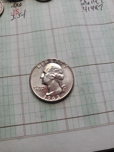 SILVER 1963 PROOF GEM BU WASHINGTON QUARTER BRILLIANT UNCIRCULATED PF COIN #3058