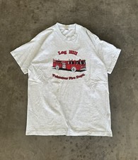 Vintage 90s Firefighter fire truck t-shirt size XL USA made single stitch