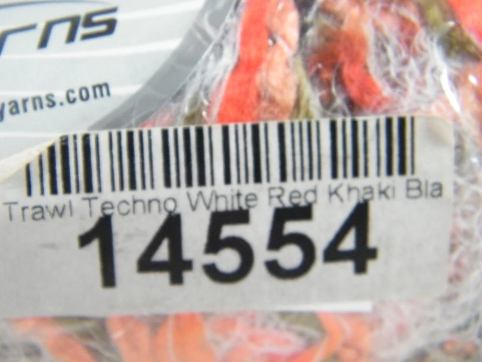 16 HILOS ~ HILOS DE HIELO ~ "TRAWL TECHNO" BLANCO ROJO CAQUI NEGRO # 14554 Foto 4 de 4