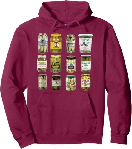 Vintage Canned Pickles Lover Funny Trendy Women Men Clothing Pullover Hoodie - Picture 8 of 8